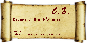 Oravetz Benjámin névjegykártya
