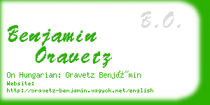 benjamin oravetz business card